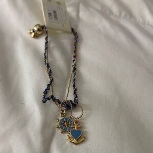 Nautical Charm Bracelet in Gold and Blue